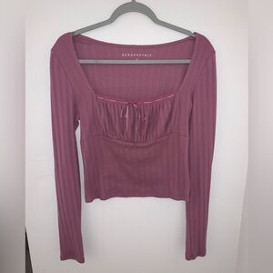 Aeropostale Women's Mauve Long Sleeve Top